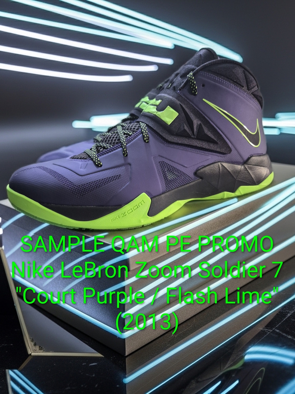 SAMPLE Nike LeBron Zoom Soldier 7 "Joker" (2013) NEW W/OG PROMO BOX